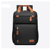 Sac à dos pour ordinateur portable extensible de grande capacité pour hommes élégant sac de voyage en plein air avec doublure étanche fermeture à glissière fonction USB
