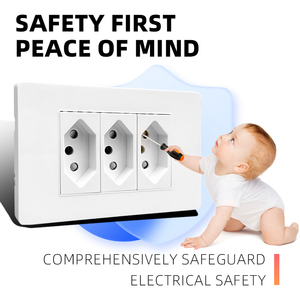 Brazil tiêu chuẩn điện 20A tường thiết bị chuyển mạch sản xuất ổ cắm ổ cắm với USB <span class=keywords><strong>Type</strong></span>-C 2.1/3.1A sạc nhanh loại 118 - Product Image 5