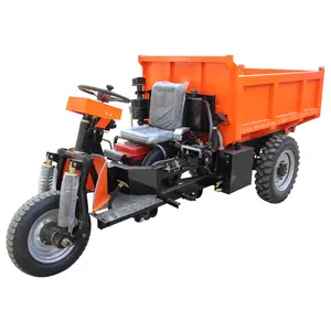 Mining electric startup dumper tricycle diesel three wheeler/farm mini truck/diesel trailer bowser