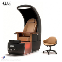 Fauteuil de pédicure électrique multifonction de luxe pour salon, avec massage, bain de pieds et inclinaison réglable