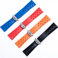 Bracelet de montre en silicone respirant de 22 mm pour bracelet F1 CAZ201 WAZ2113 CAZ1010 Boucle à ardillon souple
