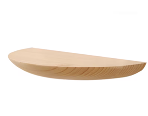 Présentoir mural demi-rond en bois massif pour salon décoratif pour la maison Étagère de rangement en bois Étagères flottantes à suspendre au mur - Product Image 4