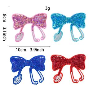 Hot Sell Stock 10cm Iron on Sequin Embroidered Bow Shape Stethoscope <b>Nurse</b> Patch - Product Image 1