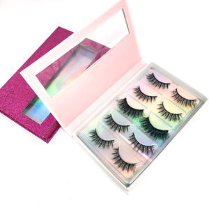 Caja de pestañas 3d de visón de 25mm, cajas de pestañas personalizadas, libro de pestañas vacío, sujeta pestañas <span class=keywords><strong>3</strong></span>, 5 pares con aplicador - Product Image 3