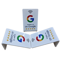 Personnaliser les médias sociaux en acrylique NFC Menu Display Table Stand NFC Google Review Stand