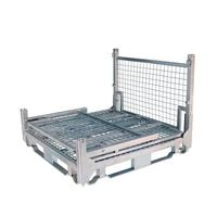 Nouvelle Cage de Stockage Double Galvanisée en Gros par le Fabricant Depotfit, Caisse à Palettes en Fil d'Acier, Boîte Métallique Empilable pour Rayonnage