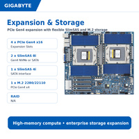 Nouvelle carte mère serveur GIGABYTE MZ73-LM1 E-ATX, double processeur AMD EPYC 9005/9004 SP5, DDR5 24 DIMM, PCIe Gen4, station de travail AI, SATA
