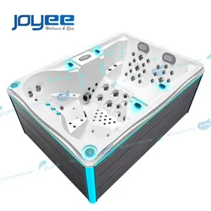 JOYEE Alta Qualidade OEM/ODM Tamanho Pequeno 4 Assentos EUA Massagem Arylic Hot Tub Spa Moda 7 Atmosfera Cor Hot Tubs