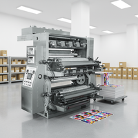 Machine d'impression flexographique automatique à 2 couleurs pour sacs en polypropylène et sacs en papier avec structure empilable
