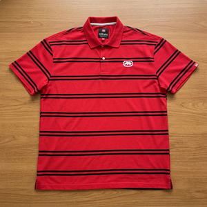 Camiseta Ecko Unltd para Hombre, Talla Grande 6XL, Roja a Rayas, Manga Corta, Logotipo Bordado, Informal, de Algodón Tejido, Transpirable, Corte Regular - Product Image 2