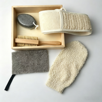 Coffrets cadeaux personnalisables pour le soin du corps avec accessoires de douche variés, emballage élégant pour les spas, les hôtels et les cadeaux de vacances