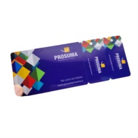 PVC en plastique d'impression de CMJN découpé 3 en 1 carte combinée de code barres 3 vers le haut étiquettes principales de carte-cadeau
