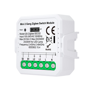 Zigbee 3.0 tuya thông minh 2CH tiếp sức mô-đun RF 2.4GHz điều khiển từ xa chuyển đổi ánh sáng làm việc với Alexa Google Home Gateway <span class=keywords><strong>Hub</strong></span> - Product Image 2