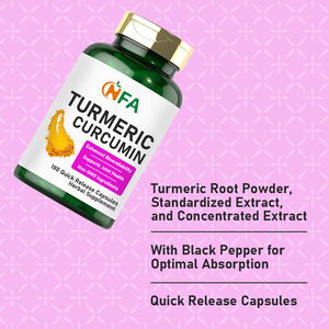 Capsules de curcuma et de curcumine avec logo personnalisé, soutien à la flexibilité des articulations, renforcement immunitaire, extraits d'herbes, capsules pour les personnes actives - Product Image 3
