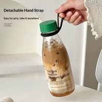 Gobelet isotherme portable en verre pour femme avec couvercle hermétique, design minimaliste moderne, logo personnalisé pour café et boissons