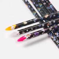 Crayon en bois de 23 cm pour nail art, outil de pose de strass et de cristaux, pour décorations de manucure DIY en salon, blanc NAB065