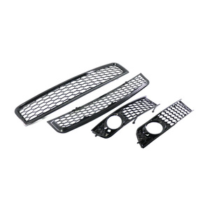 Audi A4B6 Lower Grille Honeycomb Fog <b>Light</b> Mesh Glossy Black Retrofit Upgrade 2002-2006 - Product Image 3