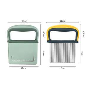 Cortador de Patatas Manual de Acero Inoxidable, Cuchillo Ondulado para Patatas Fritas, Rebanador de Patatas, Cortador de Patatas Onduladas - Product Image 2