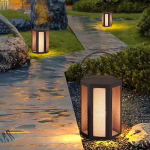 Lanterne de jardin de style japonais imperméable à l'eau, lumière LED alimentée par batterie, pour cour, pelouse, terrasse, balcon - Product Image 5