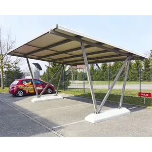 Prefab Outdoor Solar Carport Aluminium Car Garage Modern Garage Free Standing designs For Sale