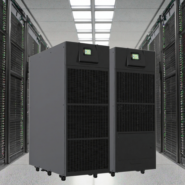 Double Conversion Pure Sine Wave Industrial Online UPS 40-200kVA Range Three Phase Battery Dual Input Smart Management