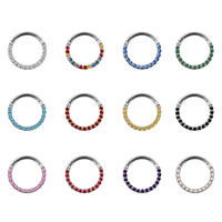 Anneaux de nez en titane ASTM F136, anneaux segmentés articulés, boucles d'oreilles, bijoux de piercing pour femme et homme