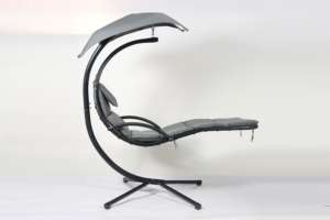 Sillón Colgante Flotante Desmontable con Toldo, Sillón Curvo de Acero para Exteriores, Hamaca Colgante - Product Image 5