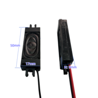 Haut-parleur passif multifonctionnel JL JL-227 50x17mm 8/4 Ohm 1W/2W à cadre rectangulaire, son puissant et de haute qualité, avec câble de raccordement