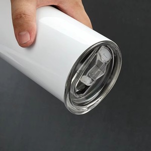 Vente en gros d'ébauches de sublimation gobelets maigres droits en acier inoxydable à double paroi de 20oz avec paille en plastique pour sublimation - Product Image 3