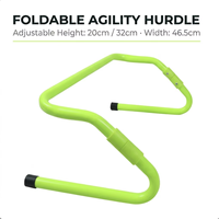 Vallas de Entrenamiento de Velocidad Plegables Ajustables de Primera Calidad, Vallas de Agilidad de PVC para Fútbol, Atletismo, Pista y Campo, Equipamiento Deportivo