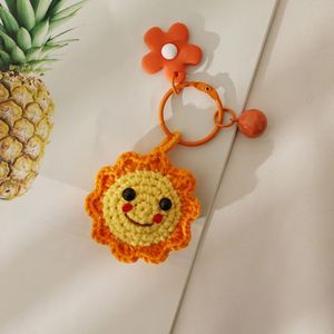 New Arrival Cute Star Moon Sun <b>Key</b> <b>Chain</b> Knitted Pendent Bag Accessories Decor Crochet Keychain Handmade Crocheted Star Keychain - Product Image 4