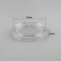 Mini boîte de fard à paupières Mono de poudre de surligneur transparente haute emballage de fard à joues rond étui à poudre Compact en plastique vide avec miroir