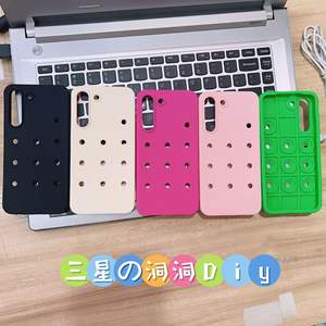 Funda para Teléfono Compatible con el Nuevo S23 <span class=keywords><strong>Ultra</strong></span>, <span class=keywords><strong>S22</strong></span> Plus, con Orificio para Decorar, Silicona, para Mujer, S21 - Product Image 2