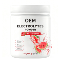 Complément en poudre d'électrolytes 500 mg de sodium, 400 mg de potassium, 100 mg de magnésium pour boisson hydratante