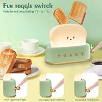 Petite décoration de bureau de chevet Led Rechargeable, jolie lampe grille-pain USB, lampe à Toast à intensité modulable, chambre d'enfants