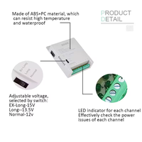 Alimentation à découpage 8 canaux 12V CA vers CC 5A à sortie unique 60W pour LED et CCTV avec prise en charge de la longueur de câble CKD SKD