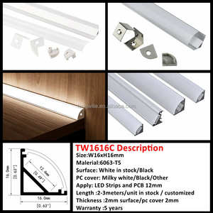 Perfil de Aluminio LED para Iluminación Lineal <span class=keywords><strong>Bajo</strong></span> Muebles de Cocina, Más de 500 Estilos Disponibles al por Mayor - Product Image 2