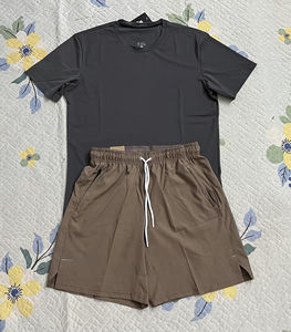 Zomer tweedelige sets voor heren Huidvriendelijke, sneldrogende sportkleding Herenset T-shirt met korte mouwen en sportshorts 2 stuks - Product Image 4