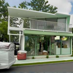 Soluciones globales para espacios de contenedores prefabricados comerciales Diversas <span class=keywords><strong>barber</strong></span>ías Vendedor Quioscos para sala de estar Dormitorio Hecho de acero - Product Image 1