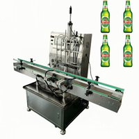 Ligne de remplissage automatique pour bouteilles de liquides : eau, liquide vaisselle, lessive en gel, savon liquide pour les mains, produits cosmétiques
