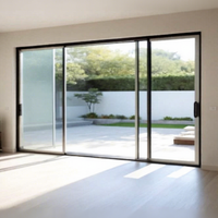 Porte coulissante en aluminium homologuée CE pour l'intérieur de Bahreïn, jardin élégant, isolation acoustique 22 mm, double vitrage en verre trempé