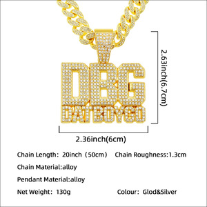 สร้อยคอจี้ตัวอักษรชุบทองเงินสไตล์ฮิปฮอปใหม่ปี 2026 ดีไซน์เรียบง่าย สร้อยคอผู้ชาย เครื่องประดับแฟชั่น ขายส่ง - Product Image 3