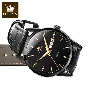 OLEVS 6898 Men's Wrist Watches Simple Luxury Analog Quartz Calendar Date Gift Waterproof Luminous Quartz Men Watch