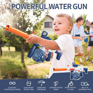 Pistolet à eau électrique automatique puissant de grande capacité pour enfants garçons, jouet de tir en plein air pour la plage d'été, en plastique ABS, vente en gros - Product Image 6