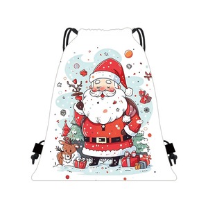 Premium OEM Custom Logo Lightweight Waterproof Sports Bag Christmas Event Gift <b>Drawstring</b> <b>Backpack</b> - Product Image 4