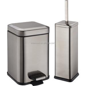 Cubo de basura cuadrado, a estrenar, Pedal abierto, de acero inoxidable - Product Image 4