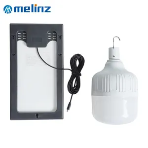 Chất Lượng Cao Xách Tay Cắm Trại Ngoài Trời 100W Mạnh Mẽ Chiếu Sáng Treo Năng Lượng Mặt Trời Sạc LED Năng Lượng Mặt Trời Bóng Đèn