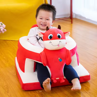 Siège de soutien pour bébé au design éléphant mignon, canapé/chaise, peluche douce en forme d'animal, chaise d'apprentissage pour bébé