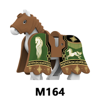 M163-170 Deux tours Fleur de Lys Gardien de Gediminas Chevalier médiéval de Gondor Cheval de guerre Blocs de construction éducatifs DIY Jouets pour enfants
