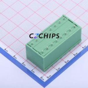 KF2EDGKVCH-5.0-2*8P Plug-in Terminal Block Through hole,P=5mm Connector Board-to-Board / Socket - Closed 5mm Green Straight Pin - Product Image 2